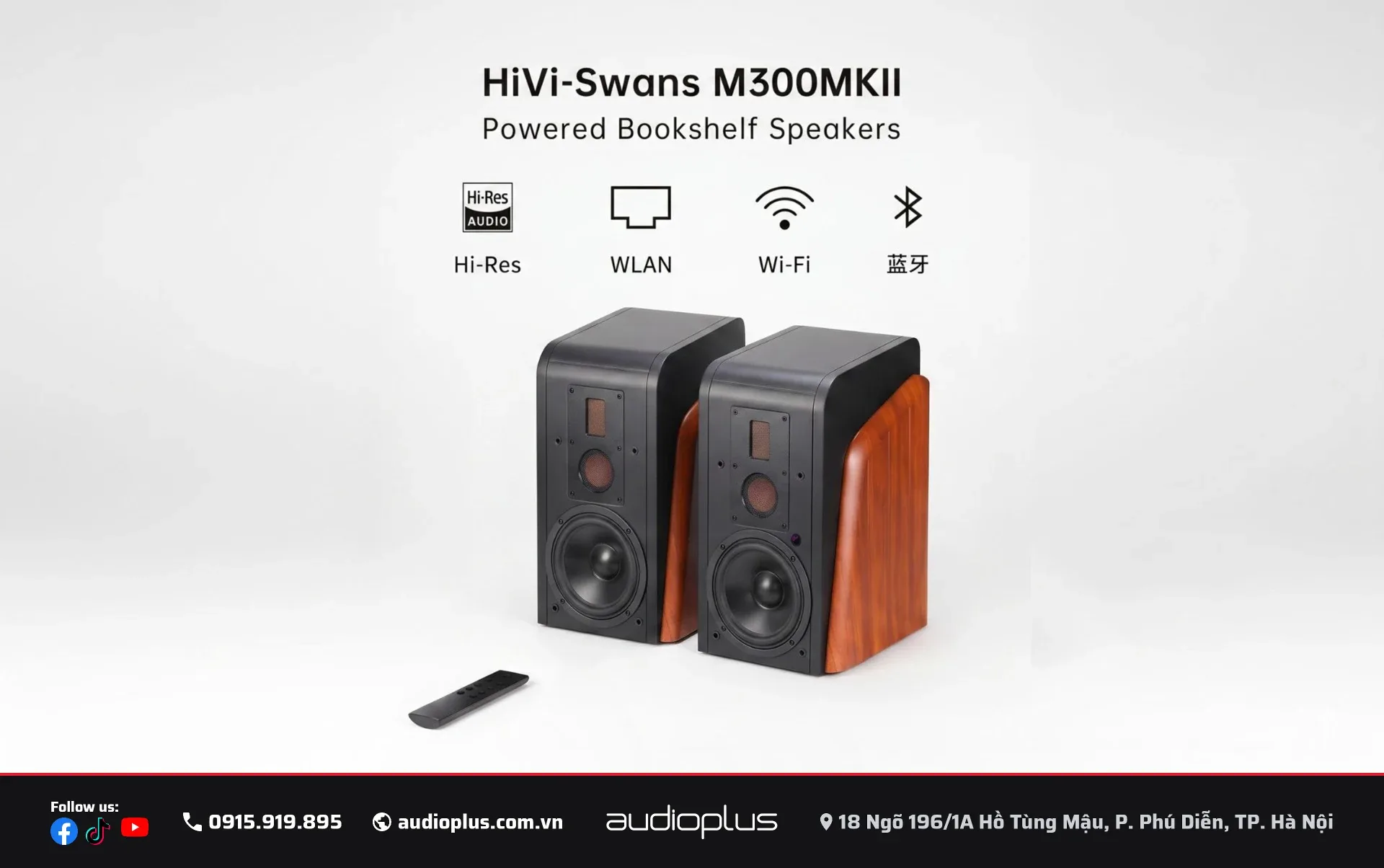 SWAN M300MKII ho tro Hi-Res, WLAN, Wi-Fi va Bluetooth