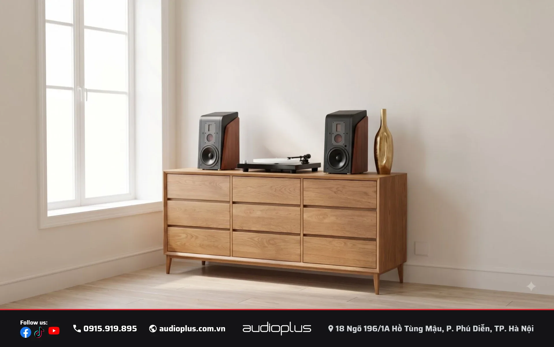 Cap loa SWAN M300MKII trong khong gian nghe nhac gia dinh