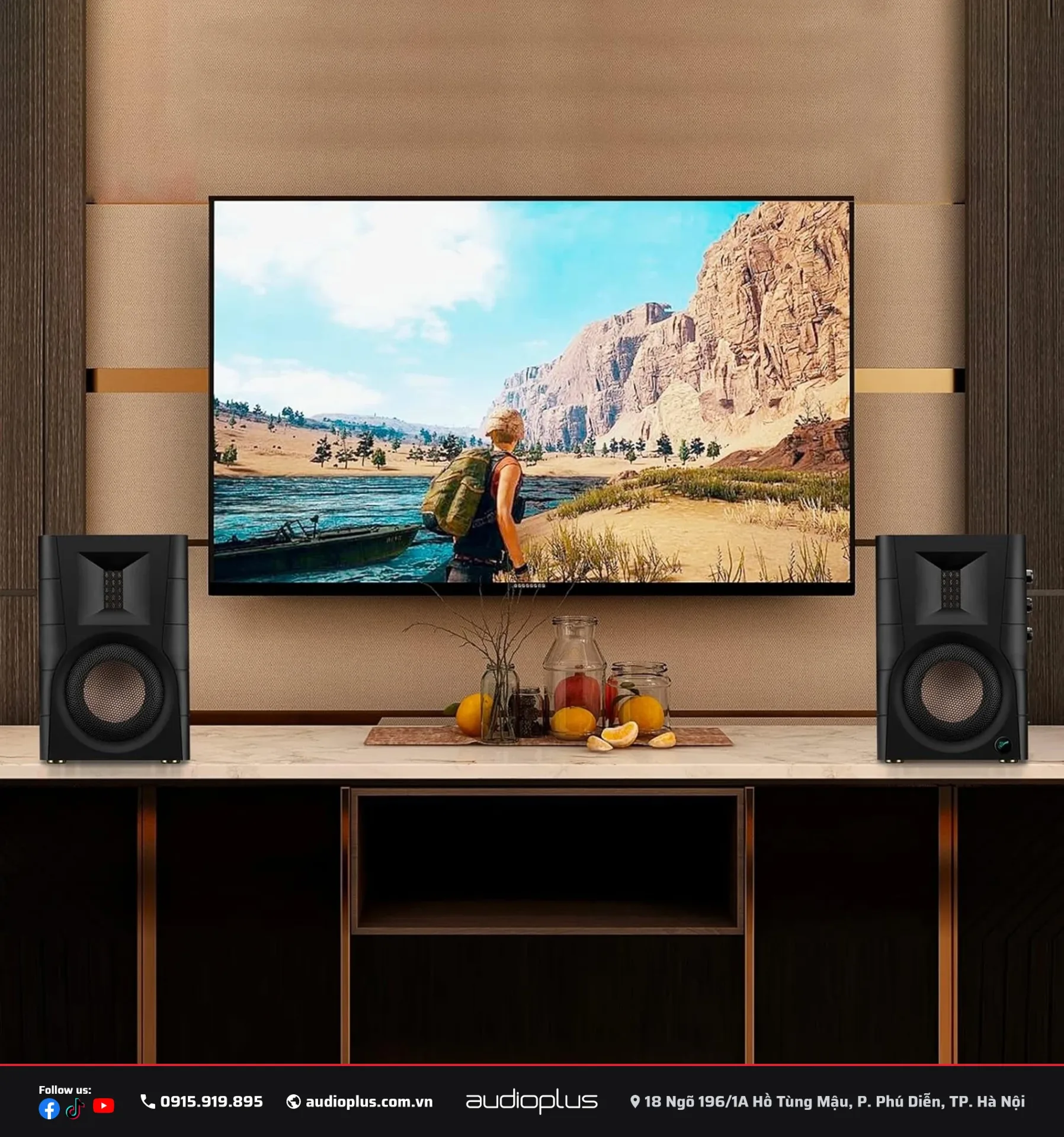 SWAN D100 trong phòng khách hiện đại