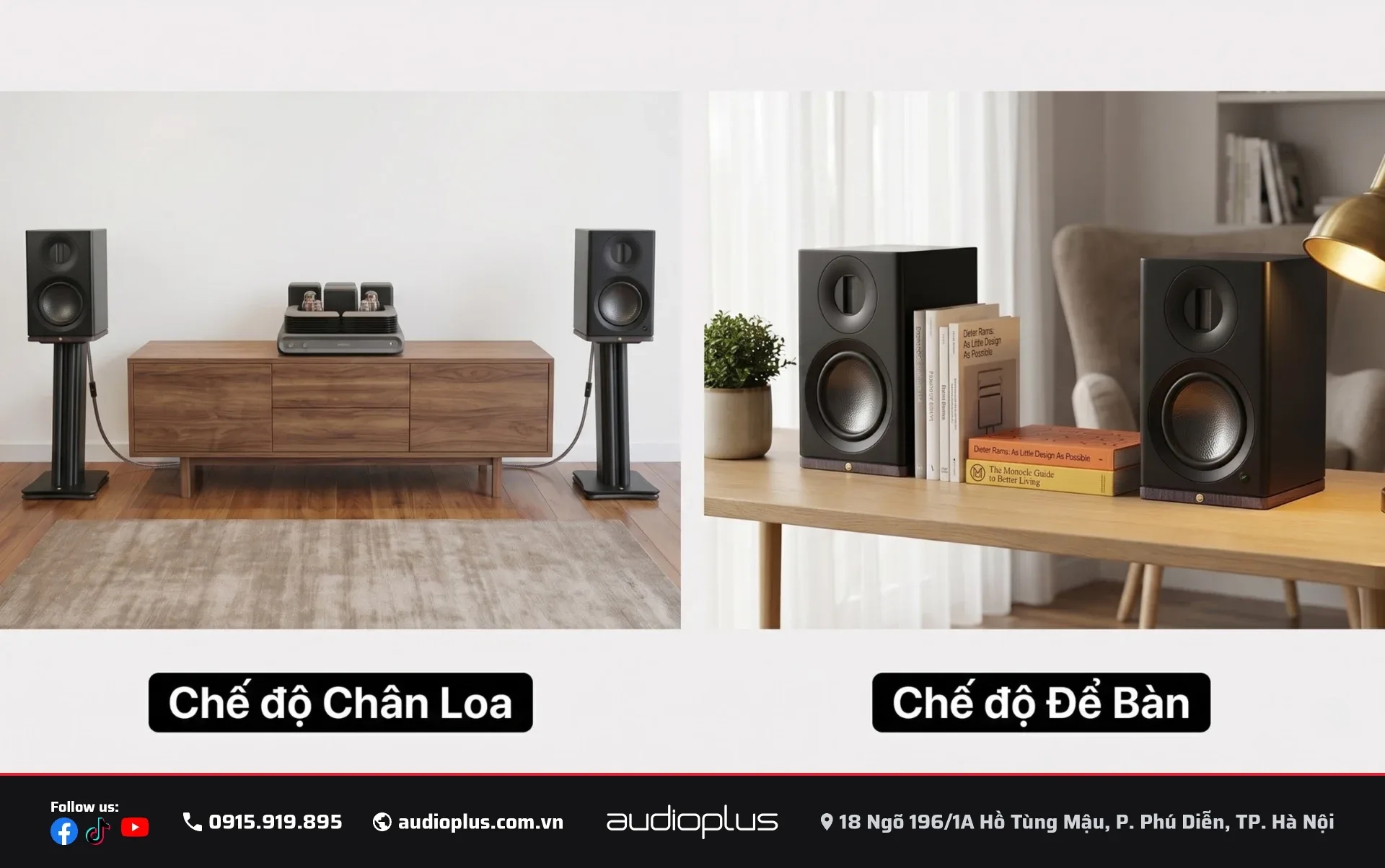 SWAN Dazzle Prime đặt được ở chế độ chân loa hoặc để bàn tùy không gian