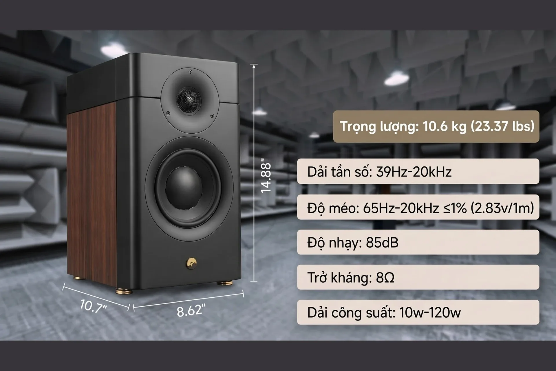 Kích thước SWAN M200 NEO 379x219x272mm, nặng khoảng 10.6kg