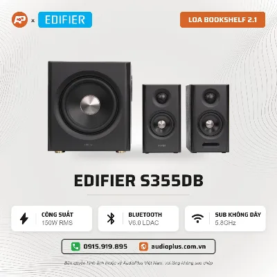 Loa Bookshelf Sub Không Dây EDIFIER S355DB