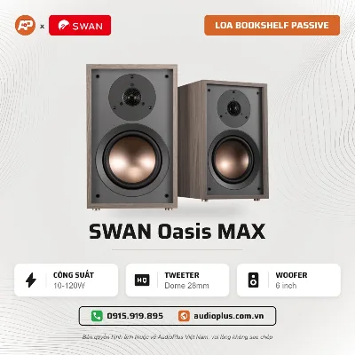Loa Bookshelf Passive SWAN Oasis MAX