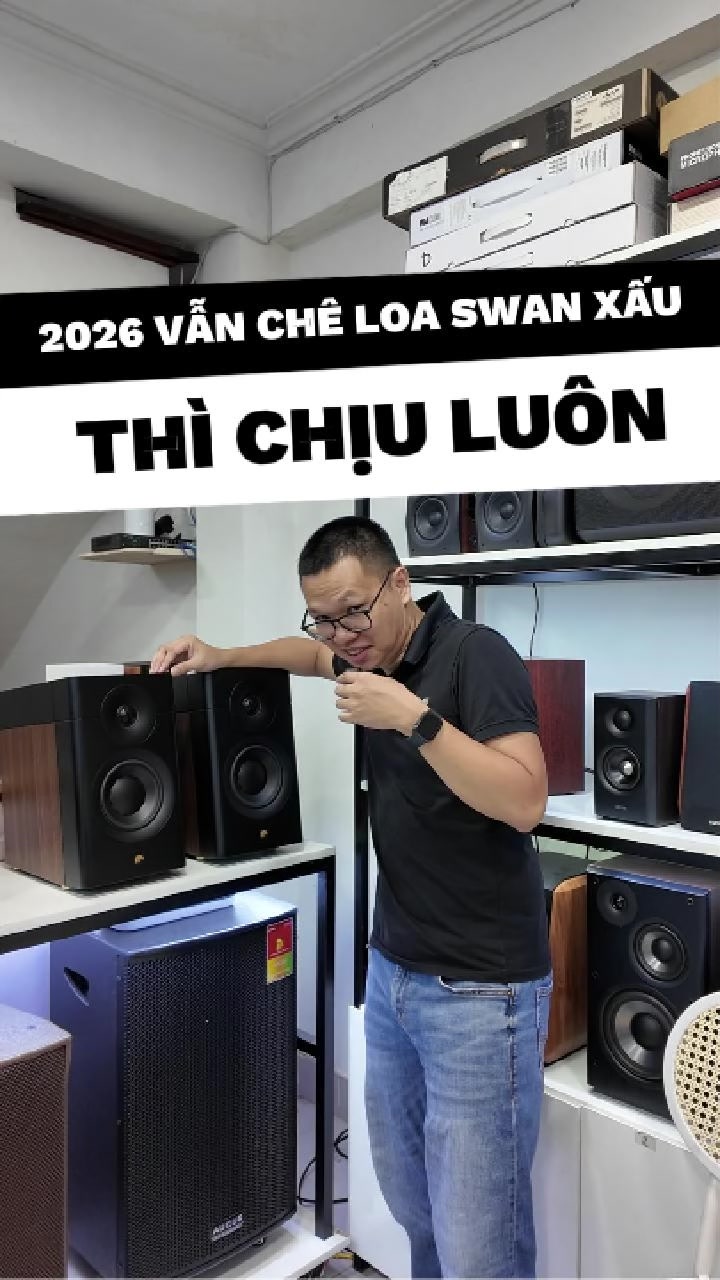 Loa nghe nhạc bookshelf SWAN thiết kế mới 2026 cực đẹp âm cực hay #loanghenhac #loabluetooth #swanaudio #loabookshelf #hiviswan 