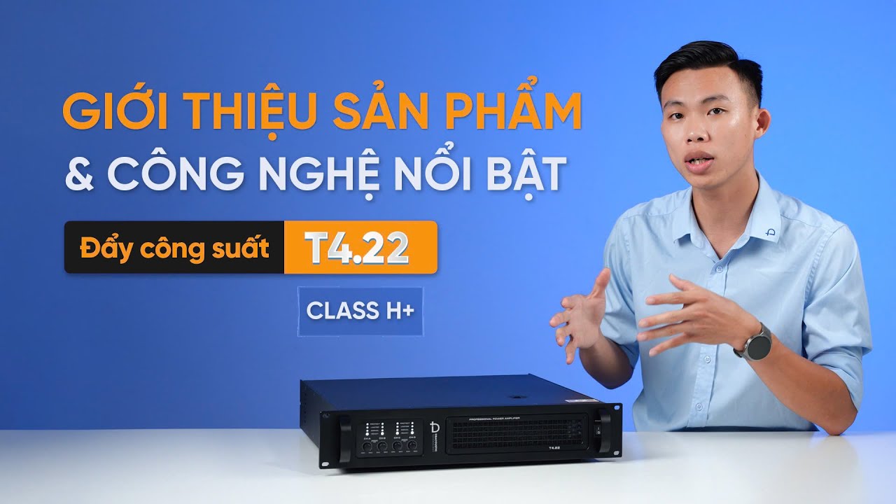 Đẩy công suất Dbacoustic T4.22 | Mạch class H+ hiệu suất cao, 1300W/1CH |  Đẩy sự kiện chuyên nghiệp
